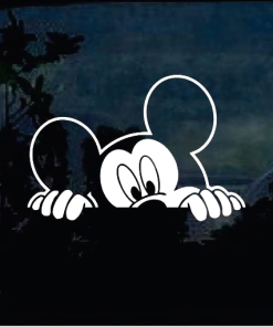 Mickey Mouse Peeking Sticker II - Cartoon Decal Sticker