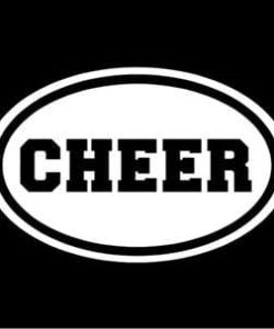 Cheer Oval Window Decal Stickers