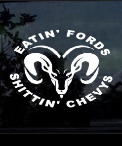 Dodge Eating Fords and Shittin Chevy Decal Sticker