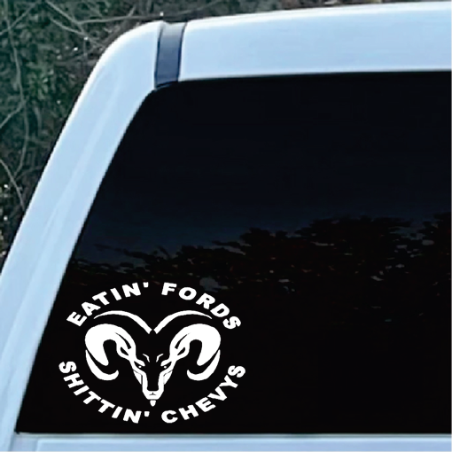 Dodge Eating Fords Shittin Chevys Truck Decal Sticker Dodge Decal Sticker