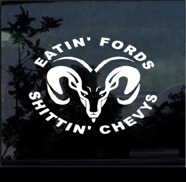 Dodge Eating Fords and Shittin Chevy Decal Sticker