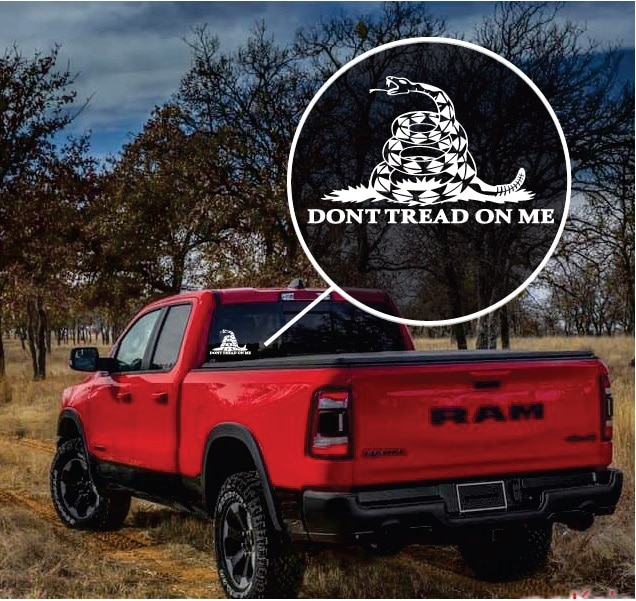 Don't Tread on me Gadsden flag window decal sticker