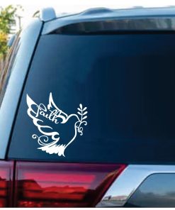 Faith Dove Window Decal Sticker