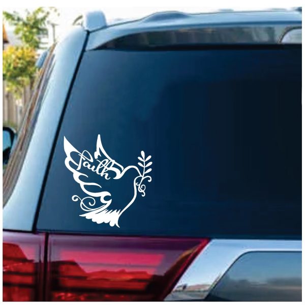 Faith Dove Window Decal Sticker