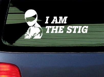 I am the stig JDM Stickers - https://customstickershop.us/product-category/jdm-stickers/