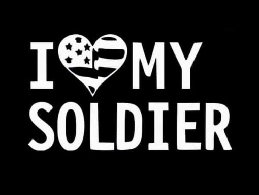 Love my soldier decal sticker