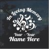 In Loving Memory Music Notes Decal Sticker