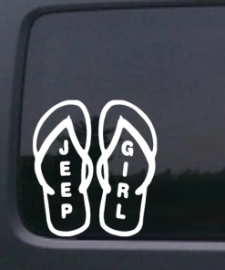 Jeep Girl Flip Flops - Jeep Wrangler Decals