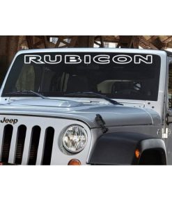 Jeep Rubicon Windshield Banner Decal Outlined