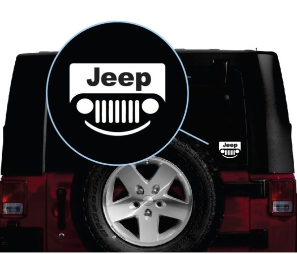Jeep smile Grill Window Decal Sticker
