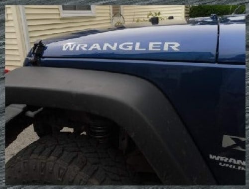 Jeep Wrangler Hood Replacement decal sticker