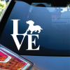 Love Dachshund a1 Window Decal Sticker
