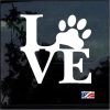 Love puppy Paw Print Decal Sticker