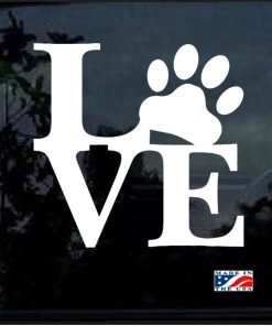 Love puppy Paw Print Decal Sticker