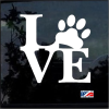 Love Paw Print Window Decal Sticker