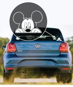 Mickey Mouse Peeking Car Window Decal Sticker