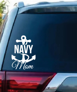 Navy Mom Window Decal Sticker