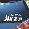 Sex While Camping Window Decal Sticker