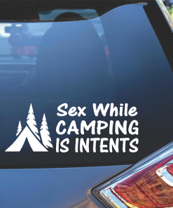 Sex While Camping Window Decal Sticker