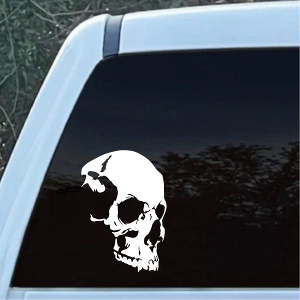 Shadow Skull Vinyl Window Decal Sticker