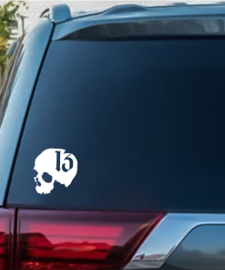 Skull Number 13 Window Decal Sticker