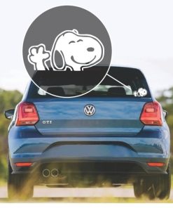 Snoopy Waiving Window Decal Sticker