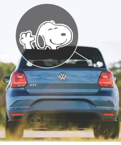 Snoopy Waving - Cartoon Decal Sticker