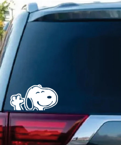 Snoopy Waving - Cartoon Decal Sticker