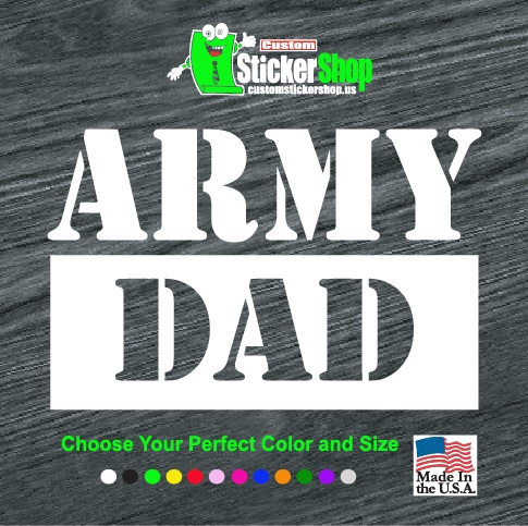 army dad military decal sticker