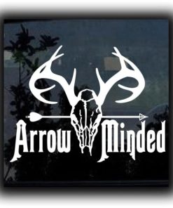 Arrow minded hunting decal sticker