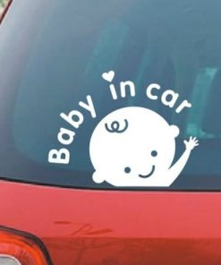 Baby in car window decal stickers