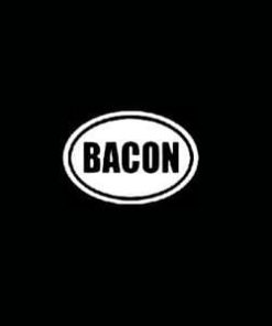 Bacon Oval Window Decal