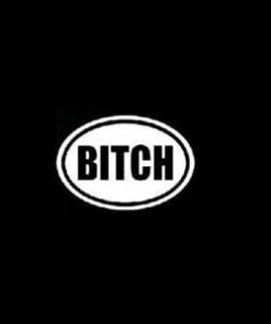 Bitch Oval Window Decal