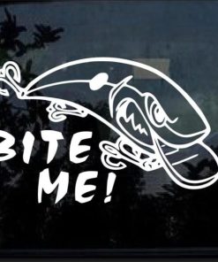 Bite me Funny Fishing decal sticker