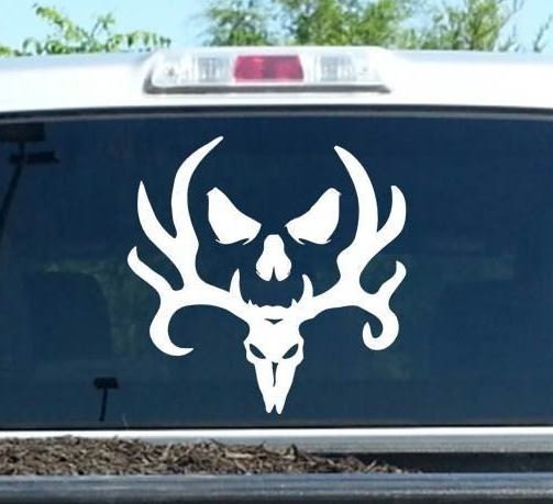 Bone Collector Skull Vinyl Decal Car Truck Window Laptop Hunting Sticker