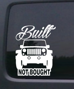 Built Not Bought - Jeep Wrangler Decals