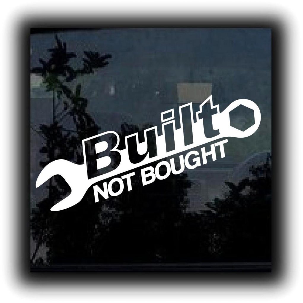 Built Not Bought Wrench Truck Stickers