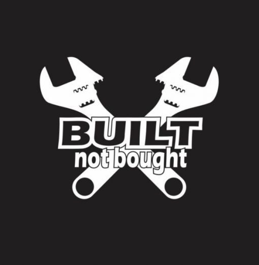 Built Not Bought Wrenches Decal - https://customstickershop.us/product-category/truck-decals/
