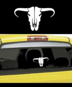 Bull Skull Truck Window Decals - https://customstickershop.us/product-category/truck-decals/