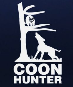 Coon Hunter Sticker up a tree