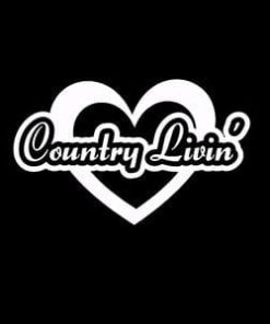 Country Living Heart Window Decals