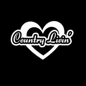 Country Living Heart Window Decals