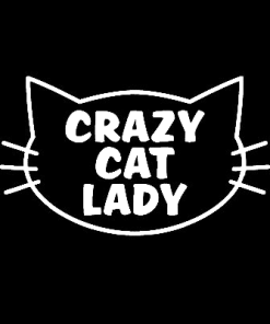 Cat Crazy Cat Lady Cat Window Decal Sticker
