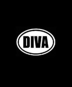 Diva Oval Car Window Decal
