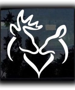 Buck and Doe Heart Decal Sticker