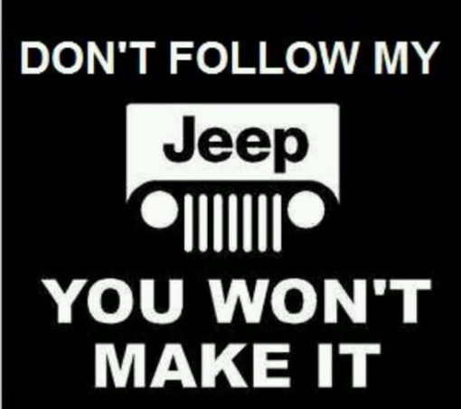 Jeep Decal Dont follow me - https://customstickershop.us/product-category/stickers-for-cars/