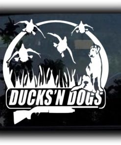 Ducks and Dogs Hunting Decal