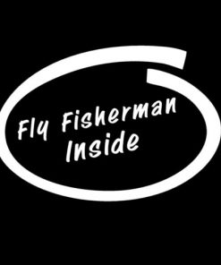 Fly Fisherman Inside Fishing Decal