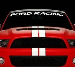 Ford Racing Windshield Decal - https://customstickershop.us/product-category/windshield-decals/