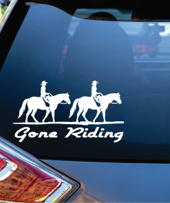 Gone Riding Horse Window decal Sticker